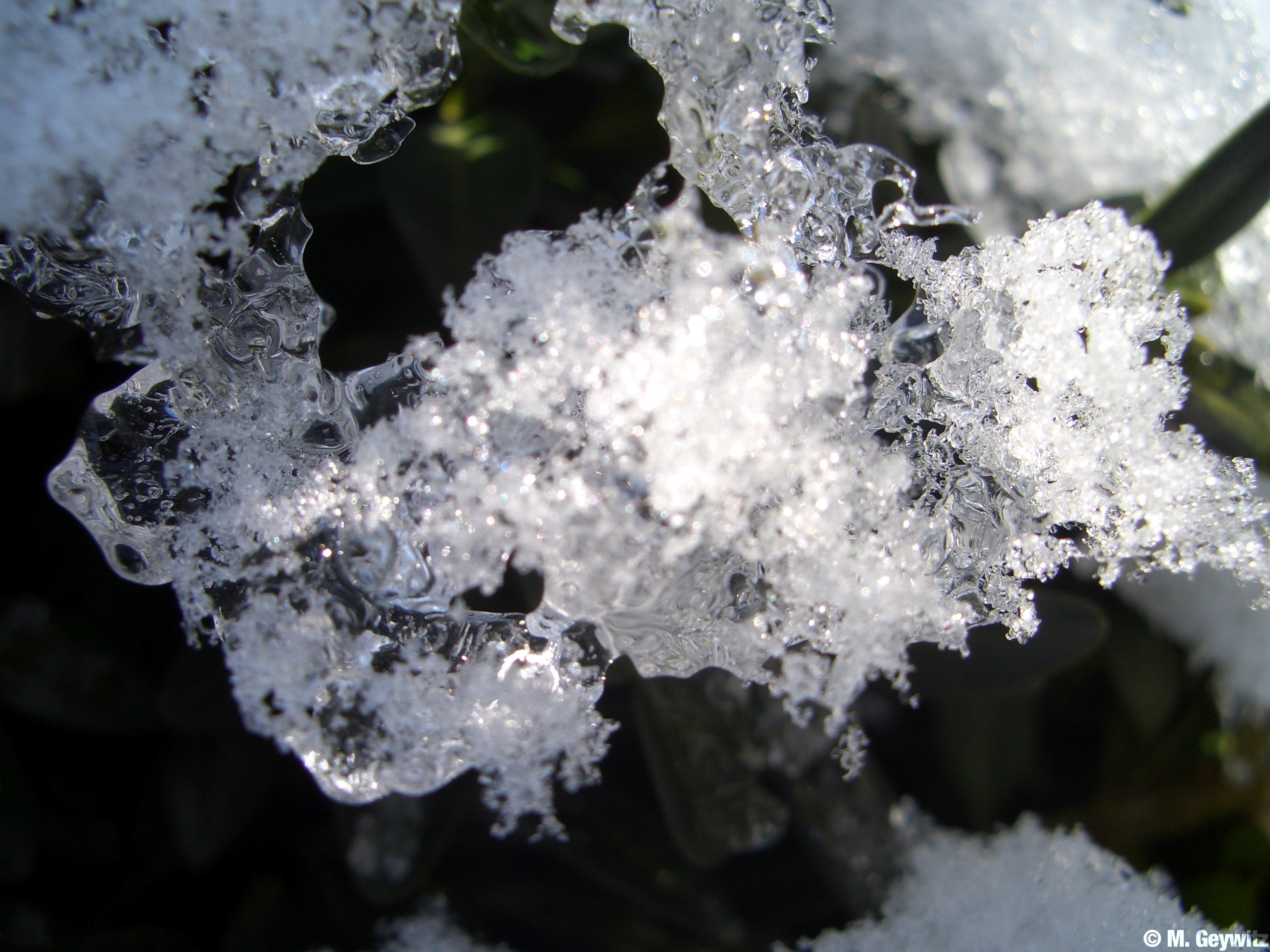 Nahaufnahme Schnee